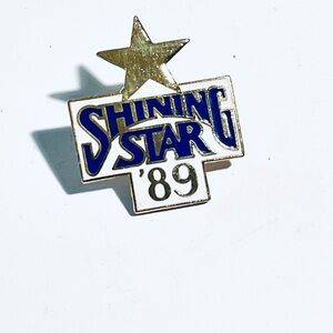 Shining Star '89 Gold & Blue Enamel Pin